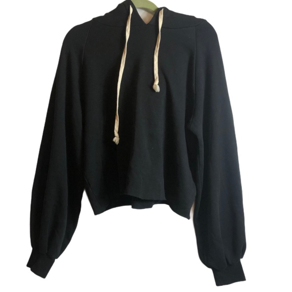 Genuine People Cropped Ballon Sleeve Hoodie Size L